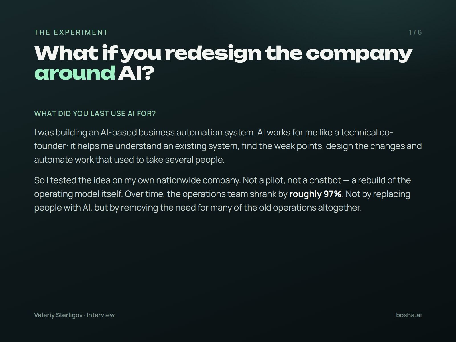 What if you redesign the company around AI?