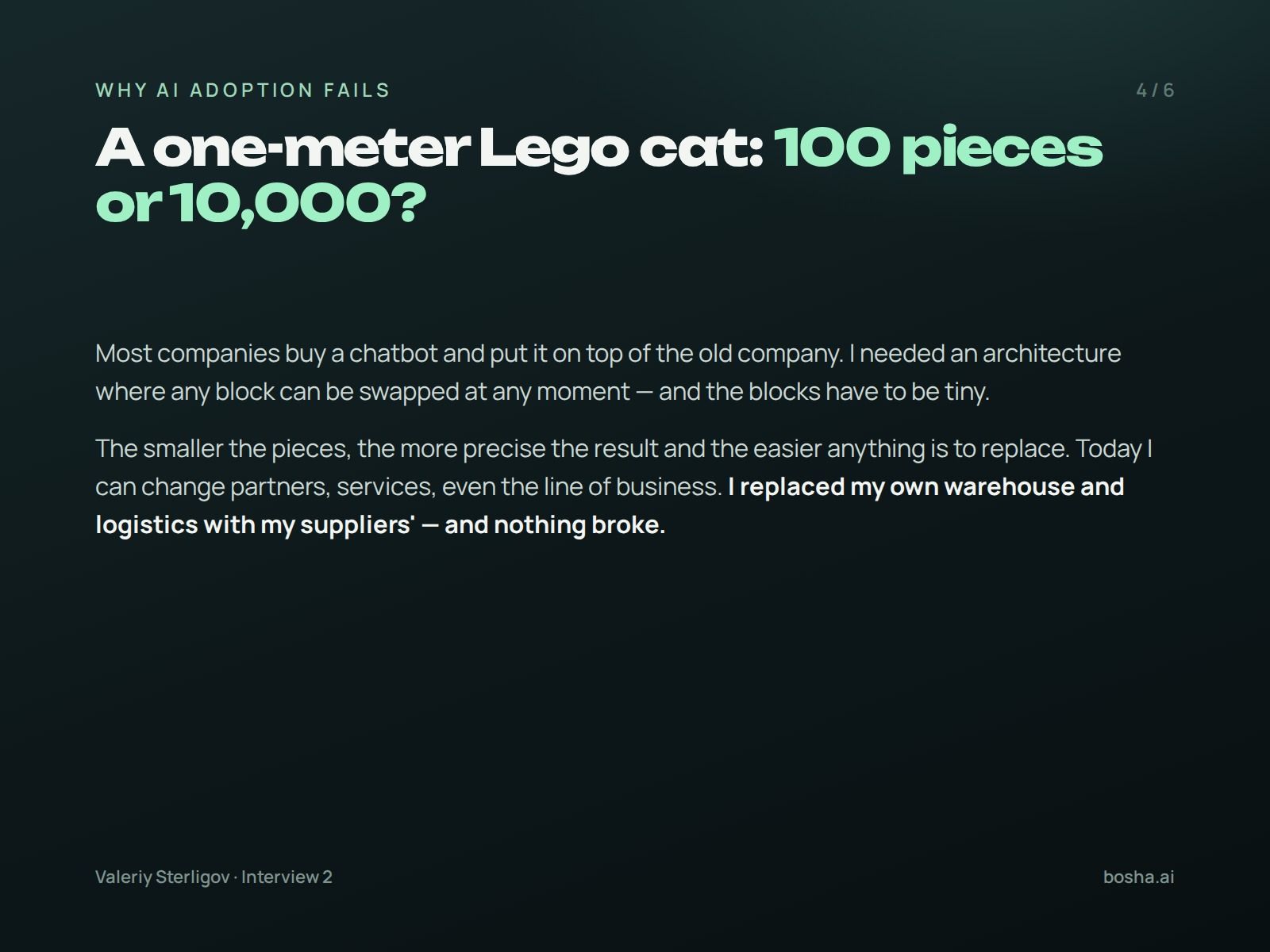 A Lego cat: 100 pieces or 10,000?